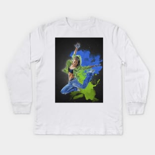 Woman Dancing Dancer Kids Long Sleeve T-Shirt